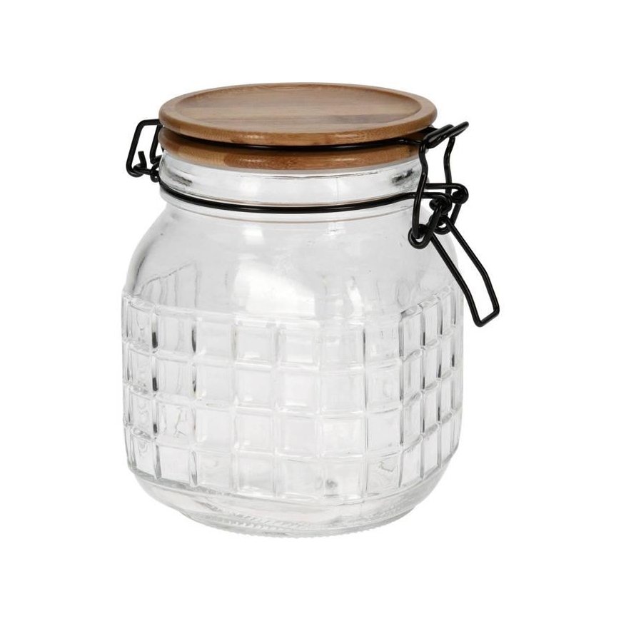 Excellent Houseware Jars with snap-on lids glass 1.1 l
