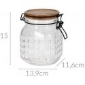 Excellent Houseware Stiklainiai su užspaudžiamais dangteliais stiklinis 1,1 l Excellent Houseware Stiklainiai su užspaudžiamais dangteliais stiklinis 1,1 l