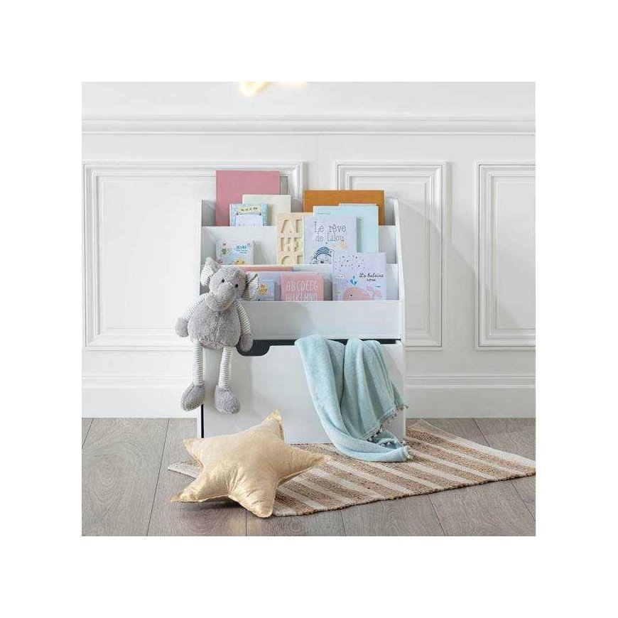 Atmosphera Bookshelf with drawer, white, 3 shelves – 3