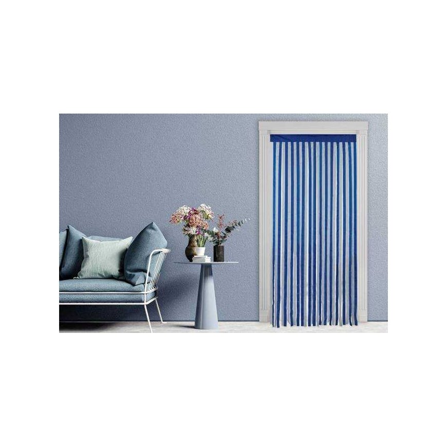 Maximex Mėlyna Užuolaida kambario durims, 90 x 200 cm, balta ir mėlyna – 2