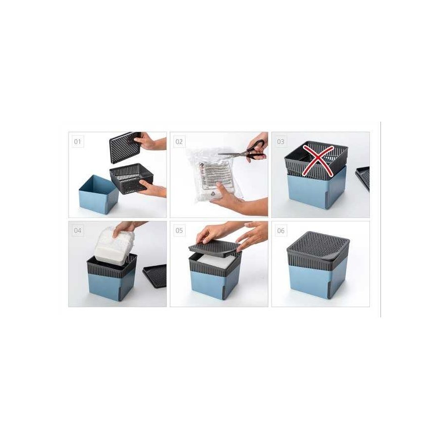 Moisture absorber, adsorption dehumidifier - holds up to 80 m3 of air, 16.5 x 15.7 x 16.5 cm, WENKO – 2
