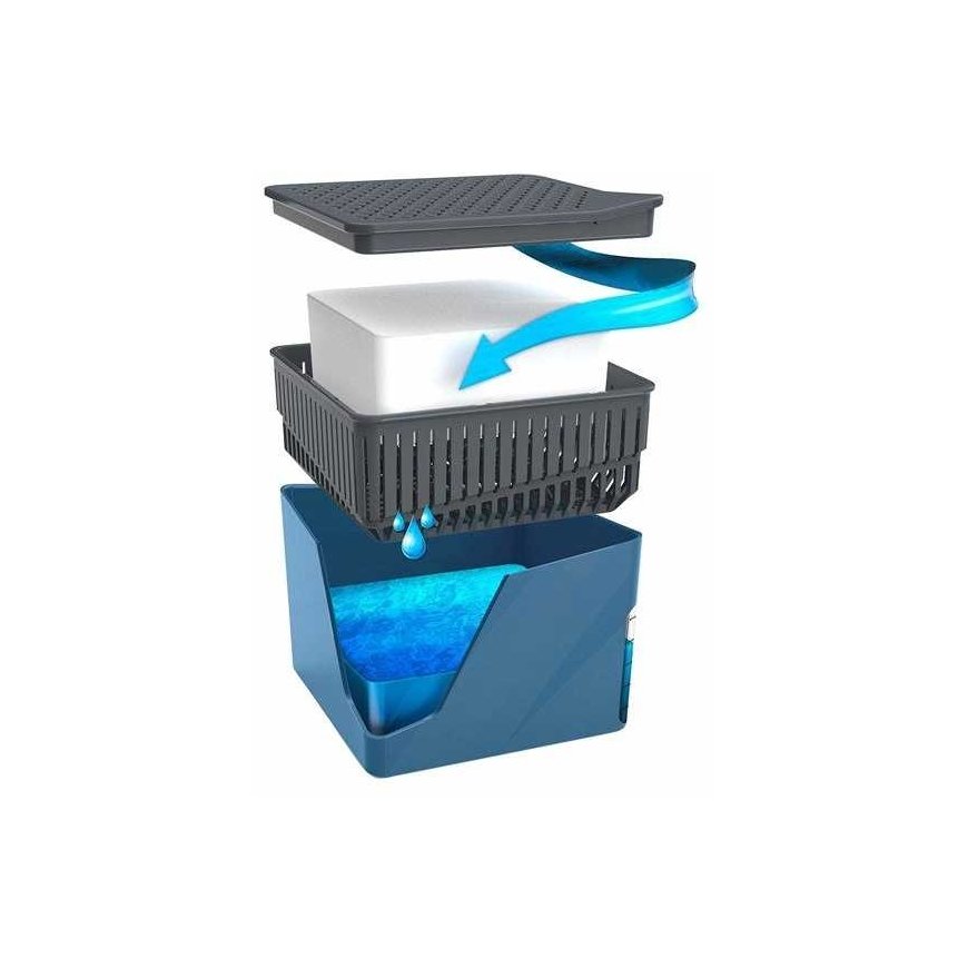 Moisture absorber, adsorption dehumidifier - holds up to 80 m3 of air, 16.5 x 15.7 x 16.5 cm, WENKO – 3