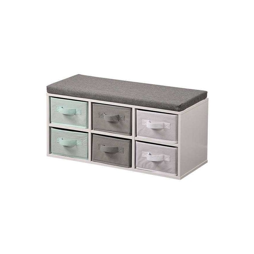 Children's bench with 6 textile organizers, Kesper – 2