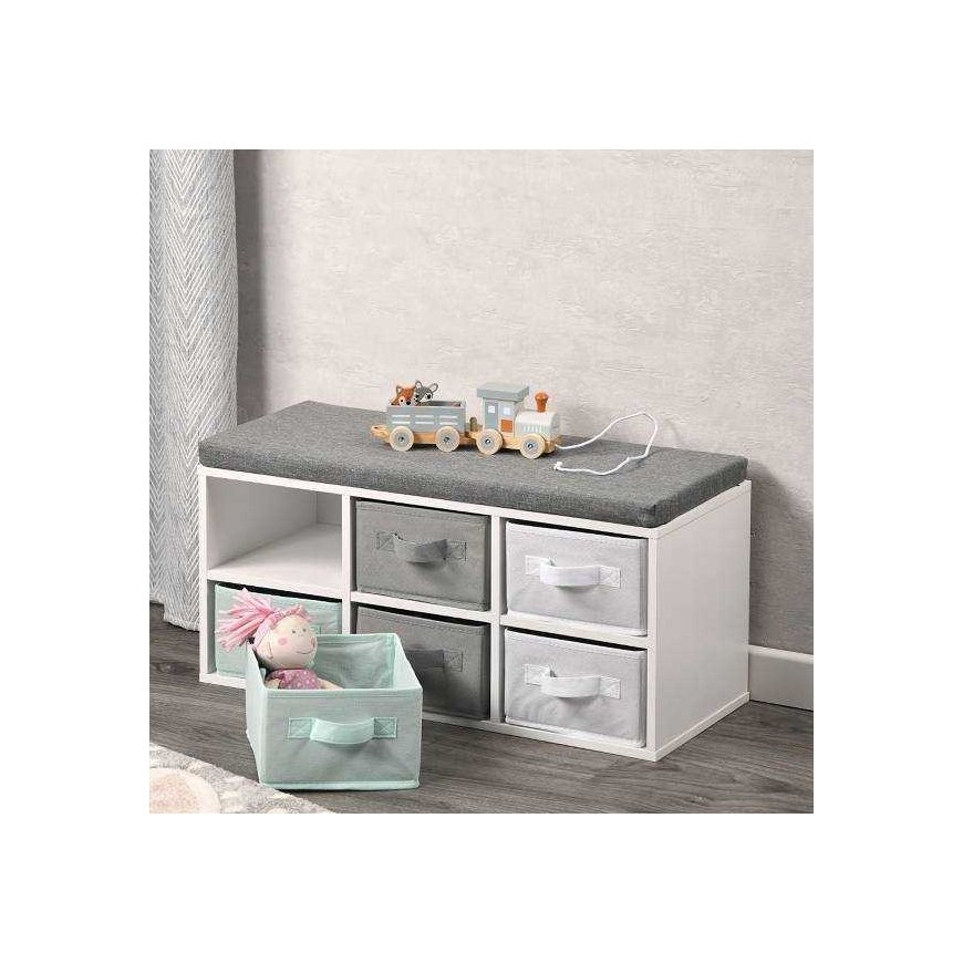 Children's bench with 6 textile organizers, Kesper – 3