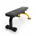 HMS Fitness L8012 Tasainen painonnostopenkki Kuntosali, Koti musta, Keltainen