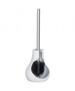 Toilet cleaning brush with semi-closed container, stylish DROP NEO toilet set - WENKO