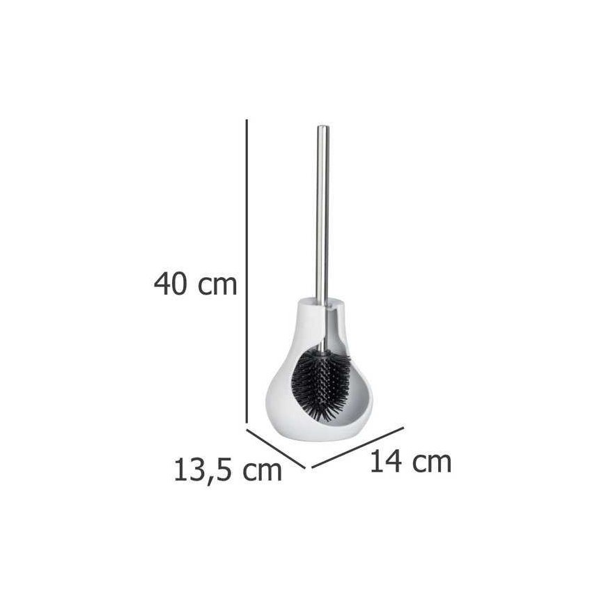 Tualeto valymo šepetys su pusiau uždara talpa, stilingas DROP NEO tualeto komplektas - WENKO – 3