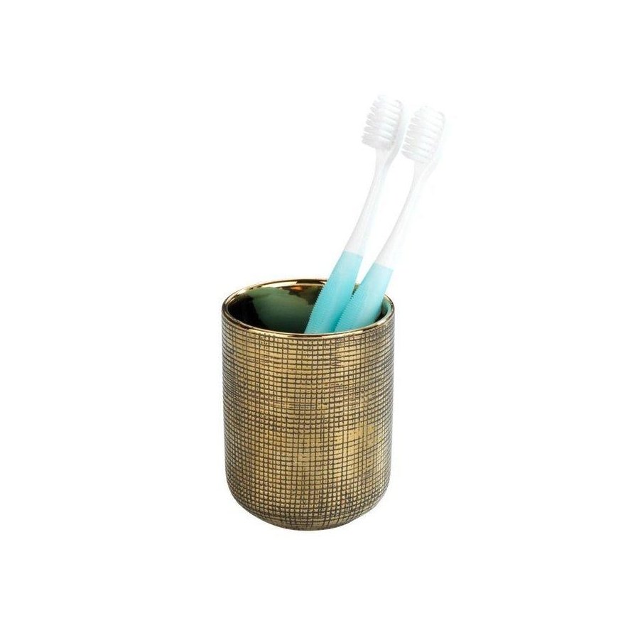 Wenko Toothbrush cup RIVARA, gold, ONE