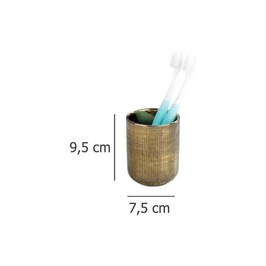 Wenko Dantų šepetėlio puodelis RIVARA, auksinis, ONE – 5