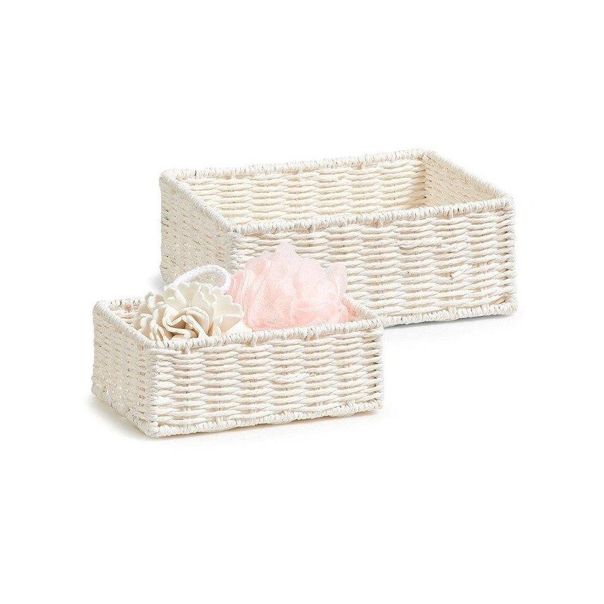Storage basket, white - 2 pcs. set, ZELLER – 2