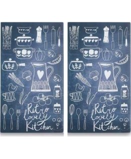 PIECES LOVELY KITCHEN lasisuojalevyt liesille — 2 kpl, ZELLER