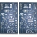 PIECES LOVELY KITCHEN stiklinės apsauginės plokštės viryklei — 2 vnt, ZELLER