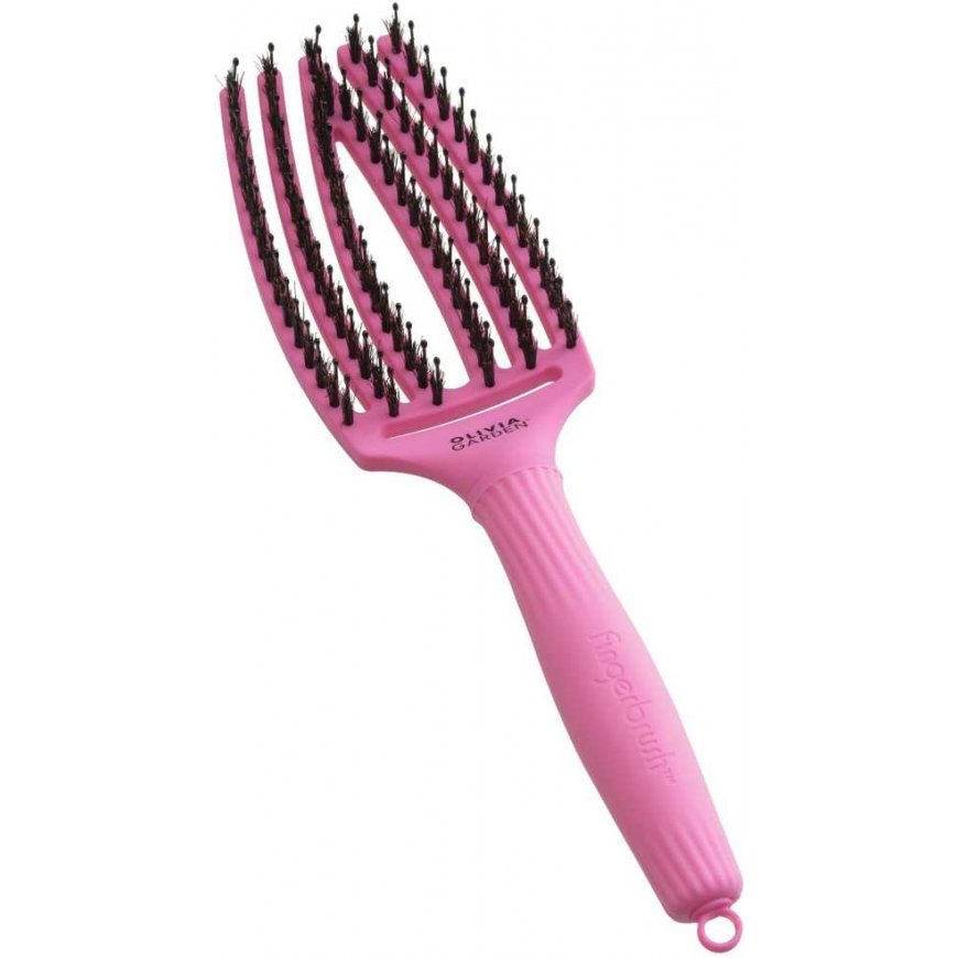 Pink OLIVIA GARDEN Amazonki Hairbrush Fingerbrush