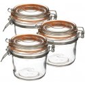 PIECES Stiklinis indas su dangteliu ir spaustuku, 350 ml, 3 vnt PIECES Stiklinis indas su dangteliu ir spaustuku, 350 ml, 3 vnt