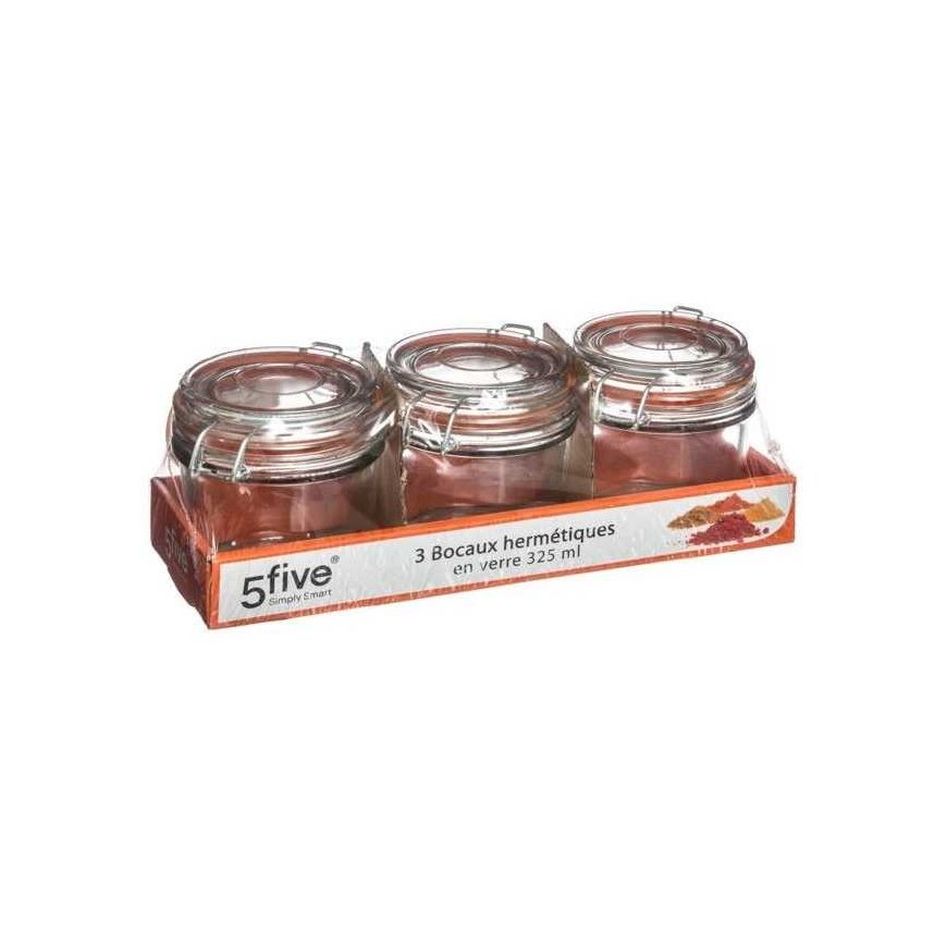 PIECES Glass jar with lid and clip, 350 ml, 3 pcs. – 3