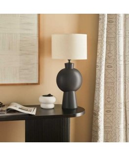 Lamp Yulia table lamp height 59 cm black ceramic