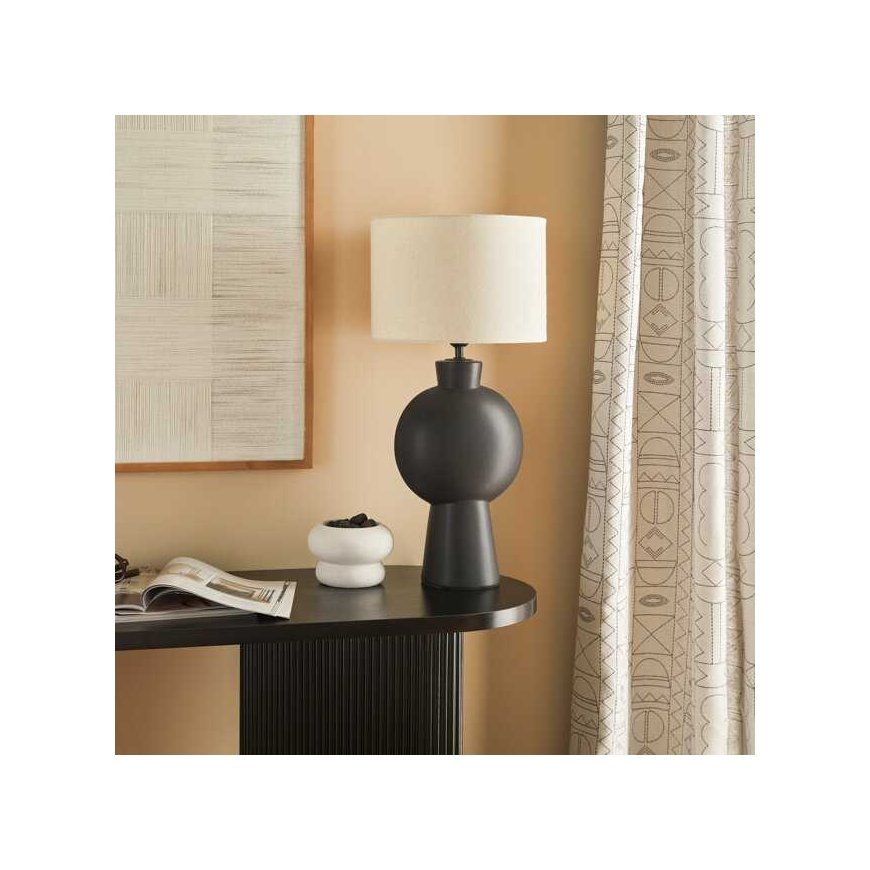 Lamp Yulia table lamp height 59 cm black ceramic