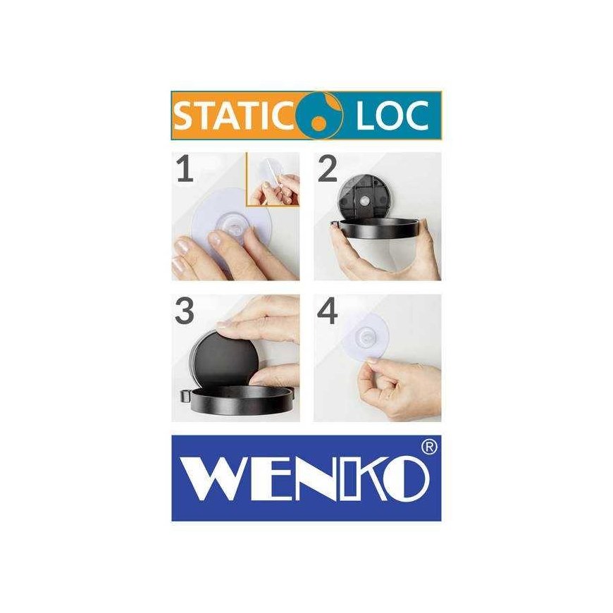Toilet paper holder PAVIA Static-Loc, black, Wenko – 4