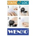 Toilet paper holder PAVIA Static-Loc, black, Wenko