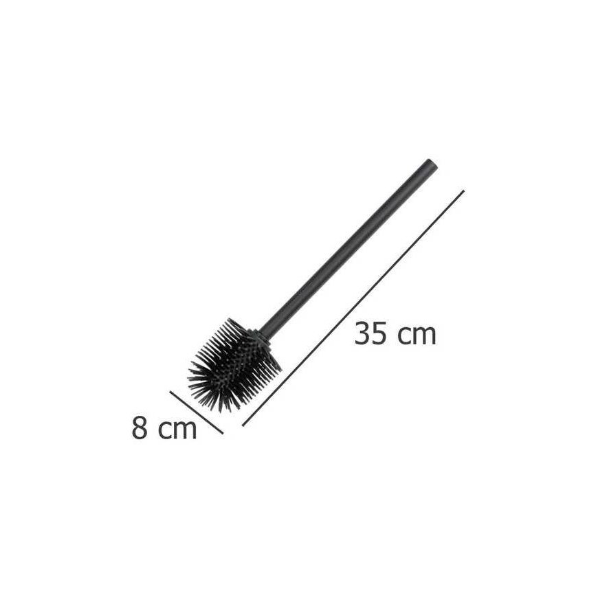 Silikoninis wc šepetys, Ø 8 cm, juodas, WENKO – 3