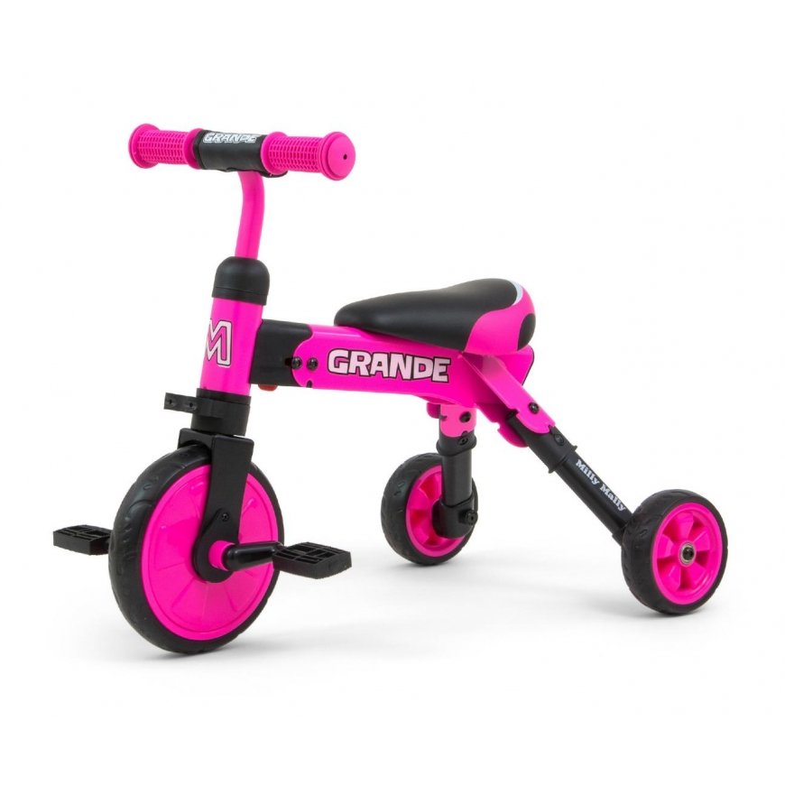 Tasapainopyörä Milly Mally Grande 2-in-1, pinkki – 2