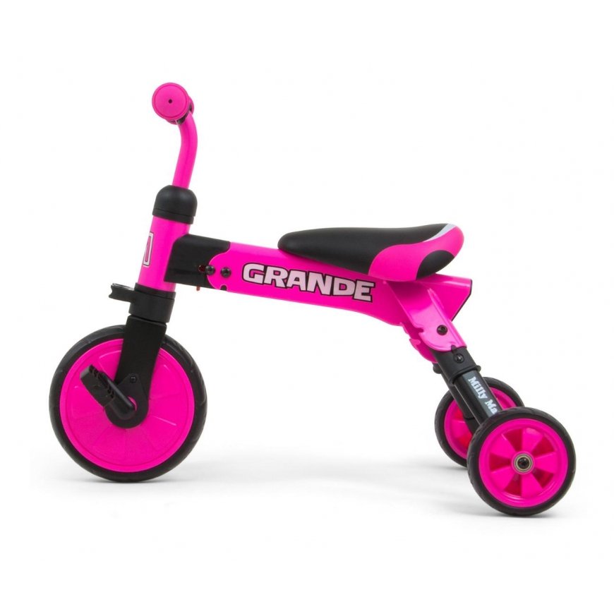 Balance bike Milly Mally Grande 2-in-1, pink – 3
