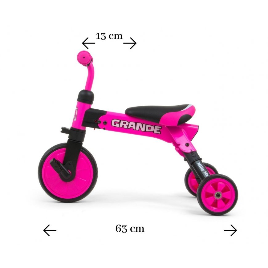 Balansinis dviratukas Milly Mally Grande 2-in-1, rožinis – 4