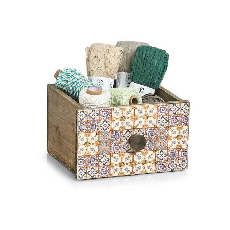 Decorative drawer for dishes, MOSAIC flowers, 17 x 18.5 x 11.5 cm, ZELLER – 2
