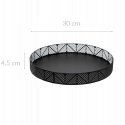 Dekoratyvinis padėklas, Boho stiliaus virtuvei, juodas, skersmuo 30 cm - Secret de Gourmet Dekoratyvinis padėklas, Boho stiliaus virtuvei, juodas, skersmuo 30 cm - Secret de Gourmet