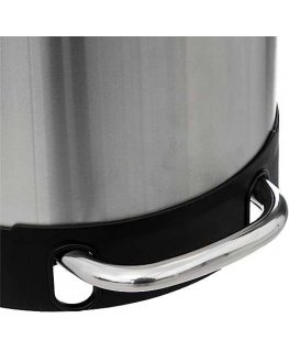 5five Simply Smart Steel Ariane narrow waste bin, stainless steel, with pedal, 30 l