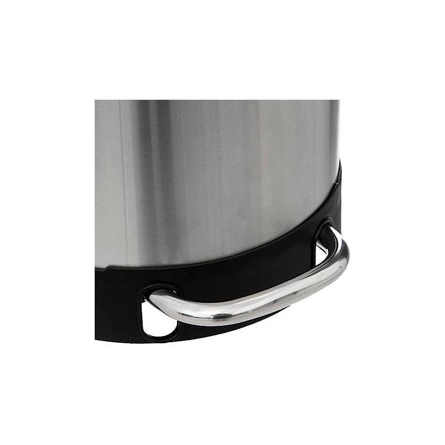 5five Simply Smart Steel Ariane narrow waste bin, stainless steel, with pedal, 30 l