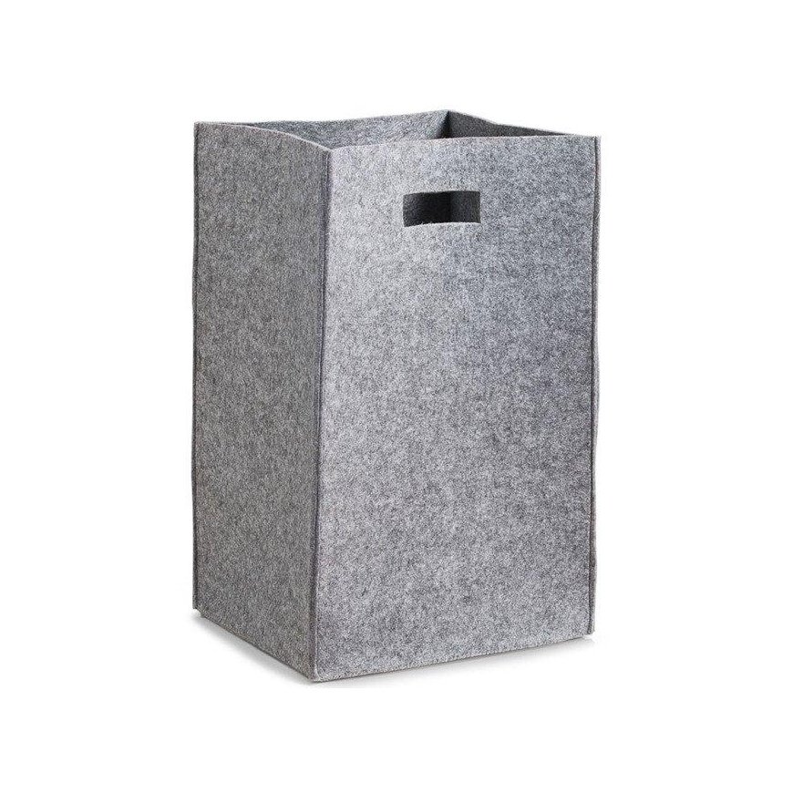 Felt laundry basket - color pilkas, 35 x 30 x 55 cm, ZELLER