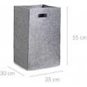 Felt laundry basket - color gray, 35 x 30 x 55 cm, ZELLER Felt laundry basket - color gray, 35 x 30 x 55 cm, ZELLER