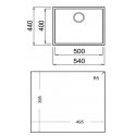 Teka Square 50.40 TG Įmontuojama kriauklė Stačiakampio formos