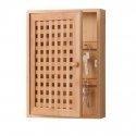 Zeller Bamboo Key Cabinet Case, Holder Bamboo Key