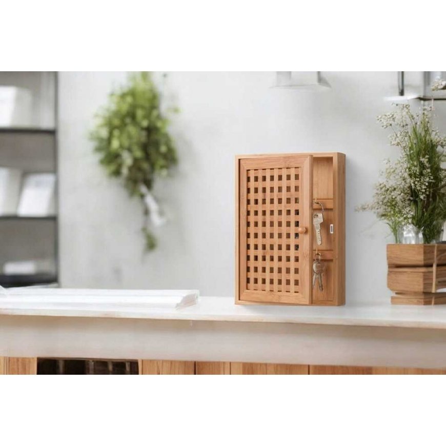 Zeller Bamboo Key Cabinet Case, Holder Bamboo Key – 3