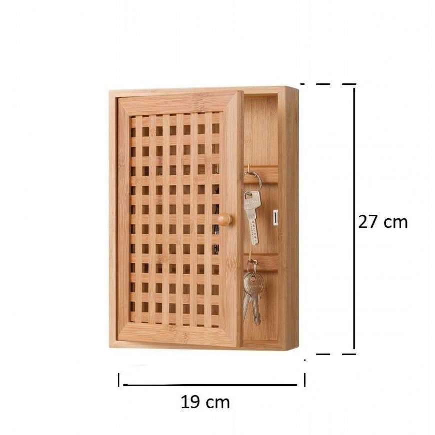 Zeller Bamboo Raktų spintelės dėklas, laikiklis Bambuko raktas – 4