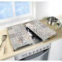 PIECES Glass panels for stove with mosaic, 2 pcs., WENKO