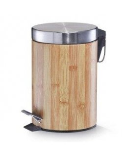 Zeller, Pedal Bin Metal 3 Liter ø17 x 26 cm Bamboo