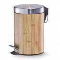 Zeller, Pedal Bin Metal 3 Liter ø17 x 26 cm Bamboo Zeller, Pedal Bin Metal 3 Liter ø17 x 26 cm Bamboo