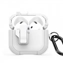 - AirPods 4 PECP Series PC+TPU Cover with Hook White - AirPods 4 PECP Series PC+TPU Cover with Hook White