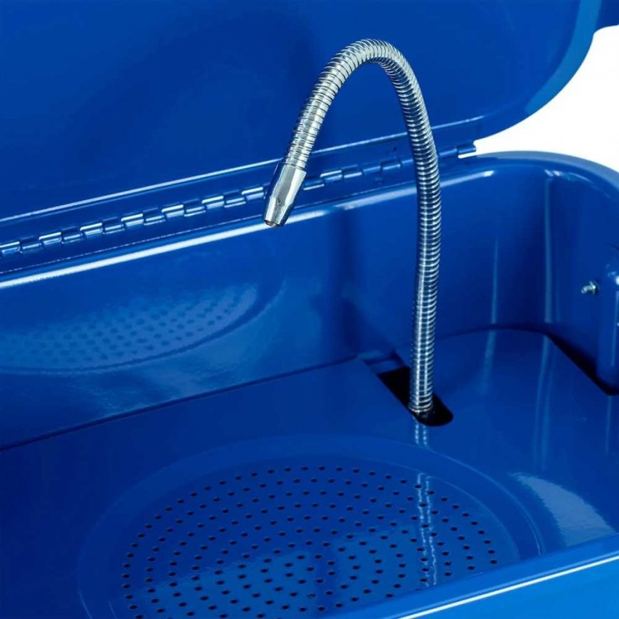 MSW Workshop washing unit with brush, 20 l, 3.3 l/min, blue – 3