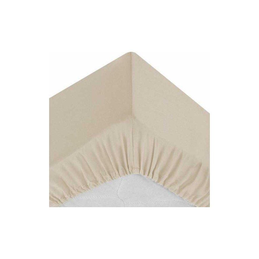 Atmosphera puuvillalakana kuminauhalla, 140 x 190 cm, puuvilla, beige