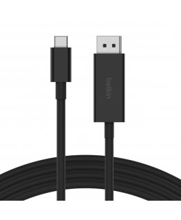 Belkin AVC014bt2MBK 2 m C tipo USB DisplayPort Juoda