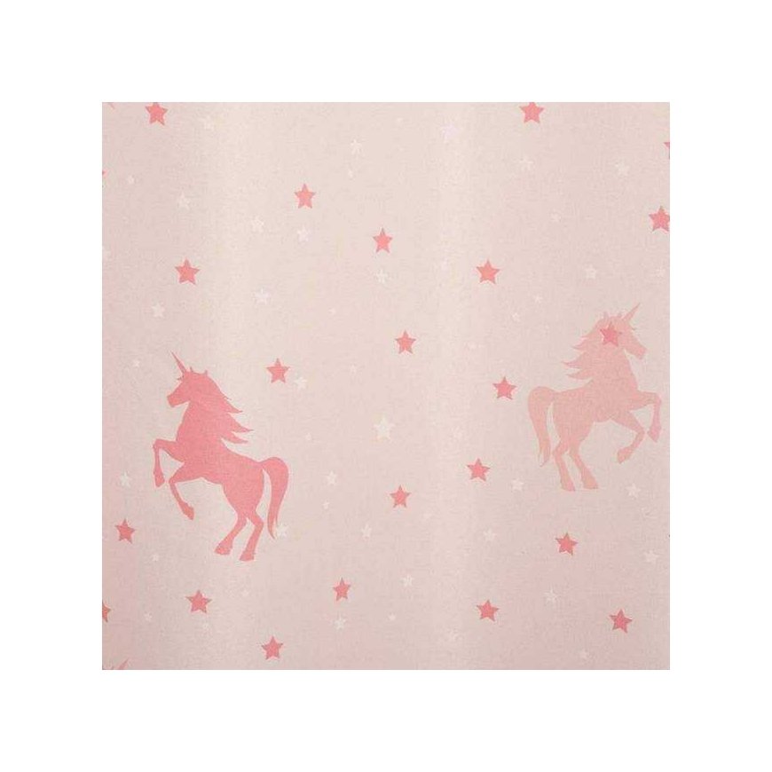 Atmosphera Lasten ikkunaverho UNICORN, 140 x 250 cm, pinkki yksisarvisissa – 2