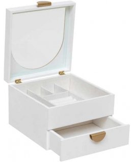 Wild Romance jewelry box 2 drawers 20 x 19.5 x 13.5 cm white MDF