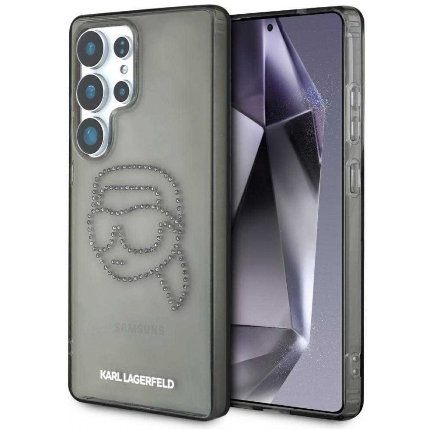 Karl Lagerfeld kotelo SAMSUNG S25 Ultra KLHCS25LHKHDCELK (IML Rhinestones K Head) Musta