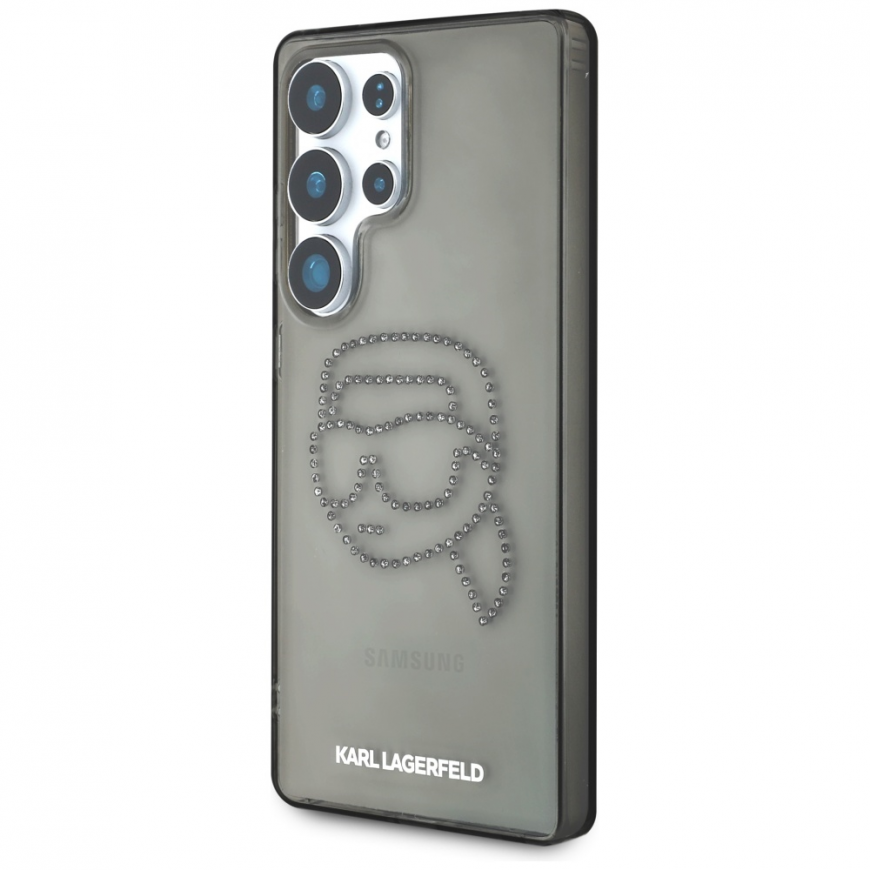 Karl Lagerfeld kotelo SAMSUNG S25 Ultra KLHCS25LHKHDCELK (IML Rhinestones K Head) Musta – 3