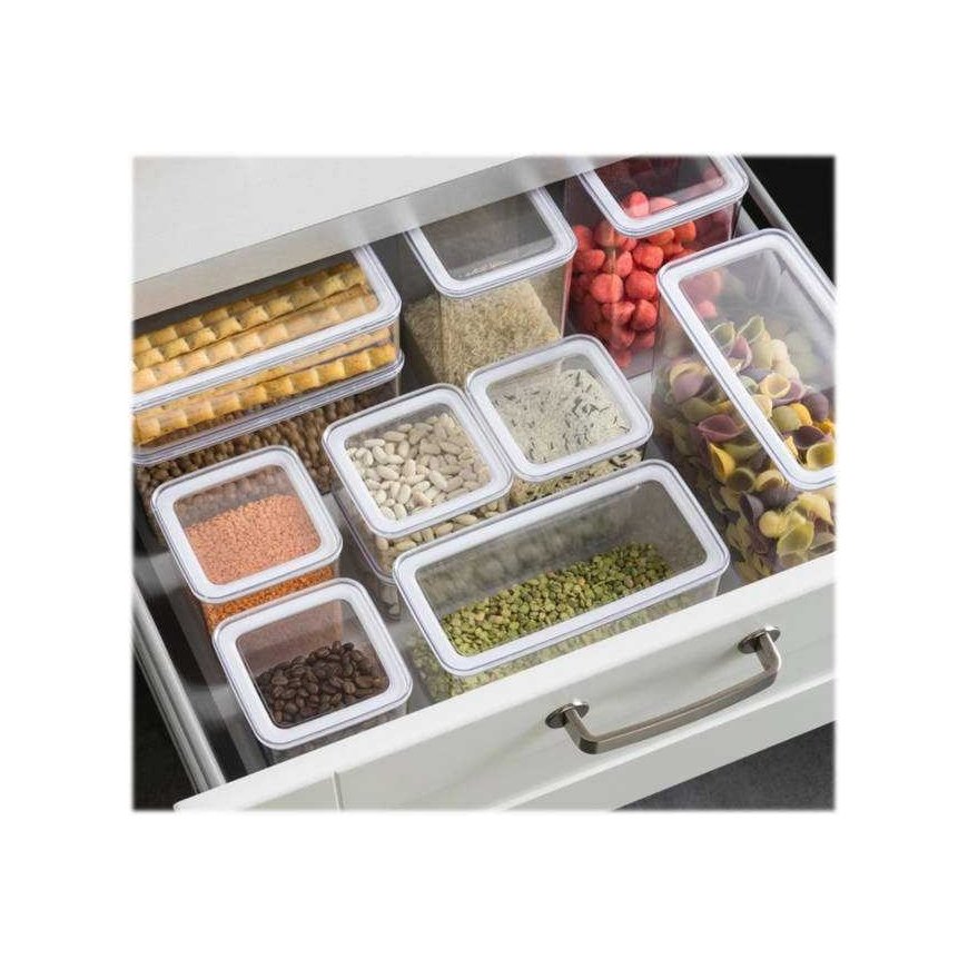 Transparent rectangular food container with airtight lid, 4.3 l capacity – 2