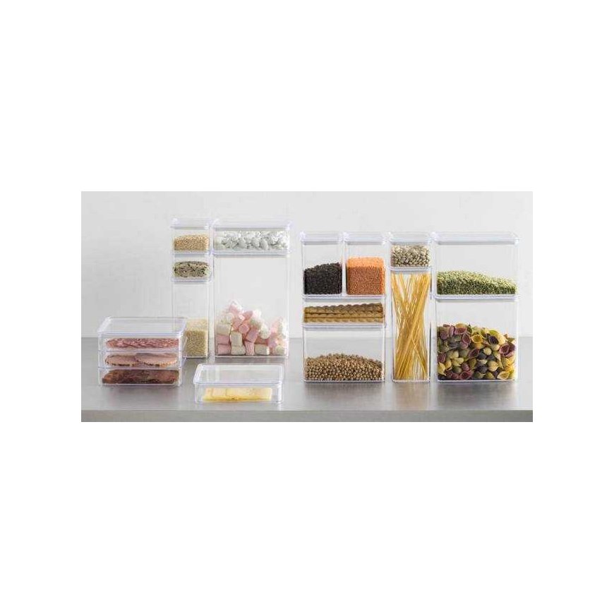 Transparent rectangular food container with airtight lid, 4.3 l capacity – 3